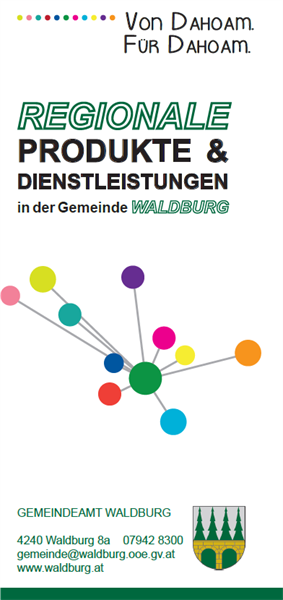 Folder Regionale Produkte in der Gemeinde Waldburg